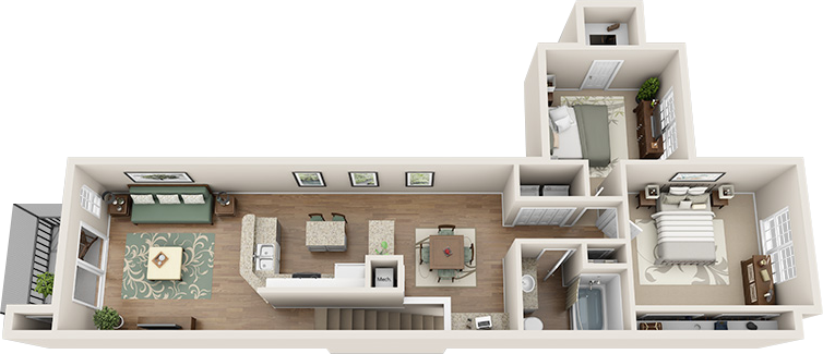 The Daytona Floor Plan at Madison Gateway, St. Petersburg, FL